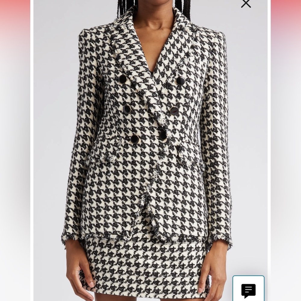 Veronica Beard Miller Houndstooth Dickey Jacket size 8 NWT